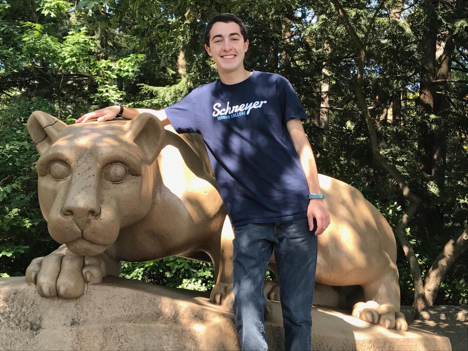 Nick Alico at the Nittany Lion Shrine