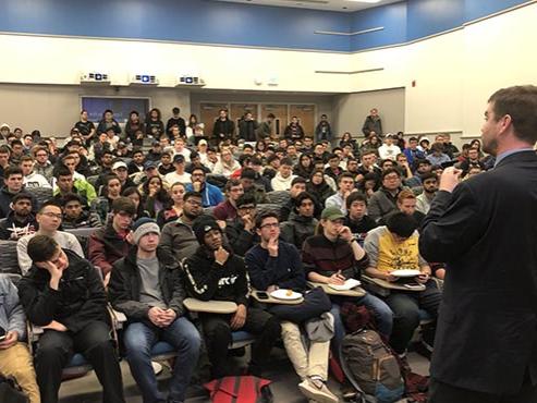 Brad Zdenek of Nittany AI Alliance speaks to a DevPSU Learning group