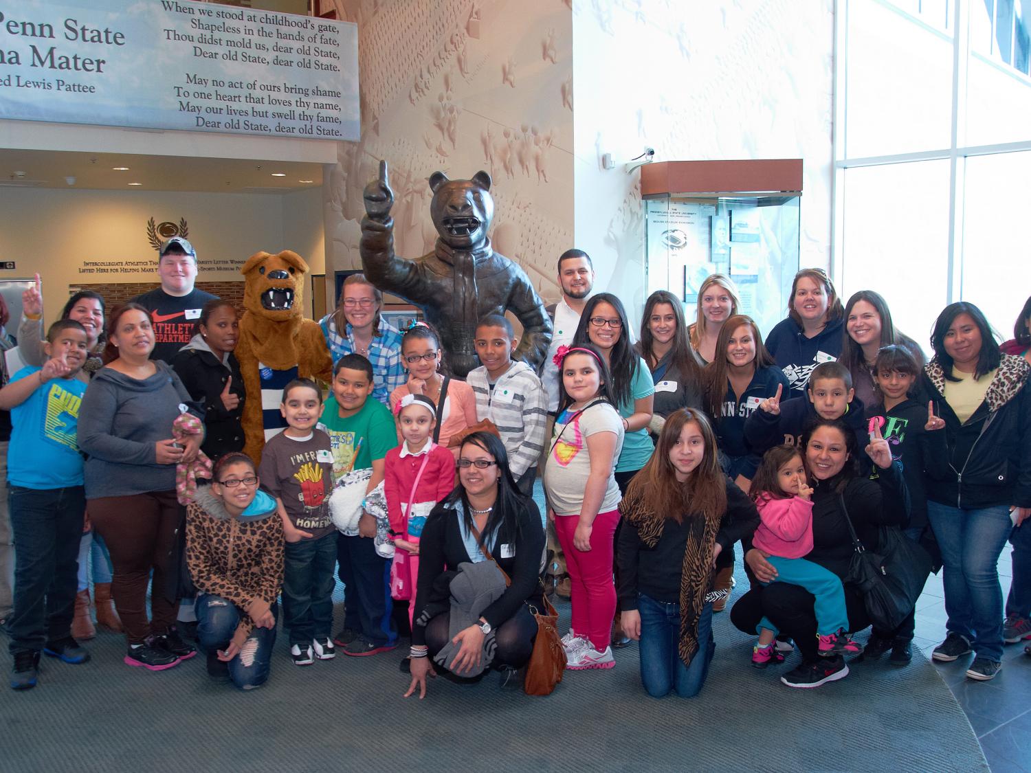 Sheppard Elementary School students and staff at the All-Sports Museum