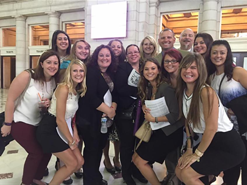 Shenango campus students pose at Hill Day in Washington, D.C.