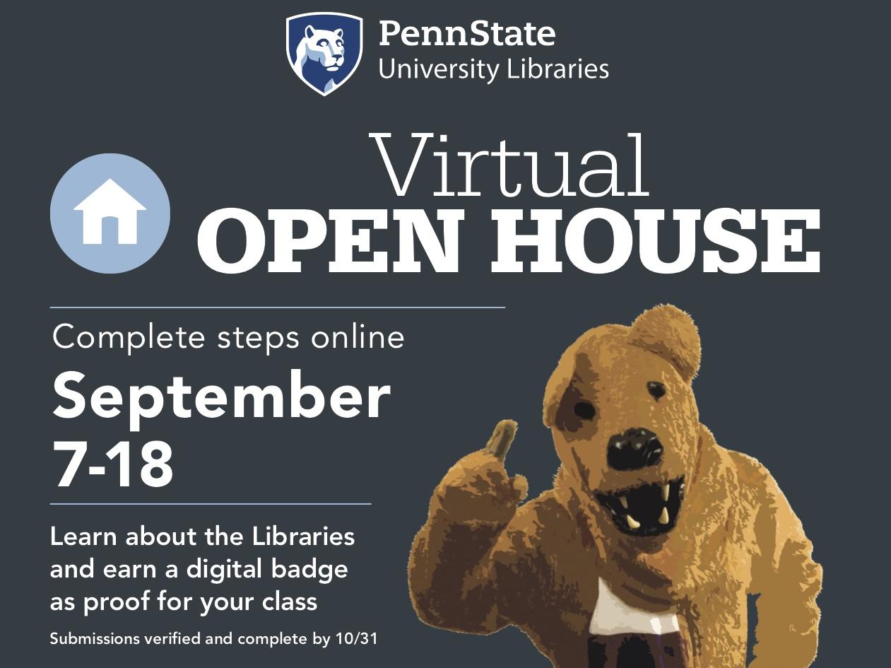 Virtual Open House flyer, Sept. 7-18