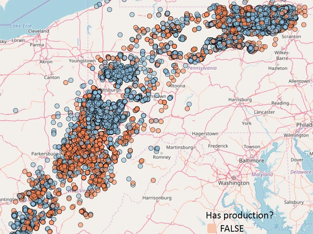 Penn State researchers detail a method for approximating available gas in untapped areas using well production data taken from more than 5,600 existing wells 