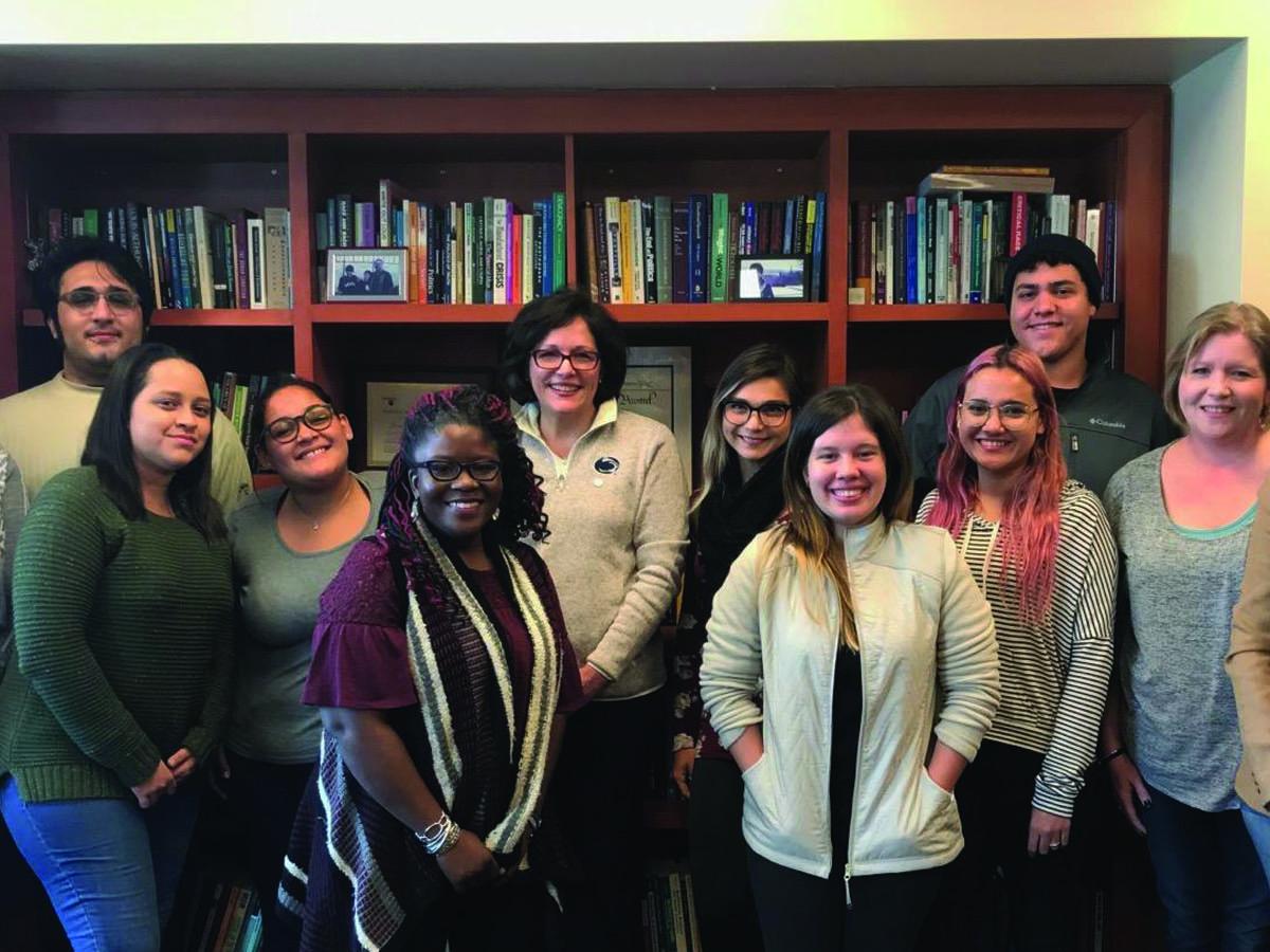 Students from UPR-M welcomed to Penn State Greater Allegheny by staff and the chancellor.