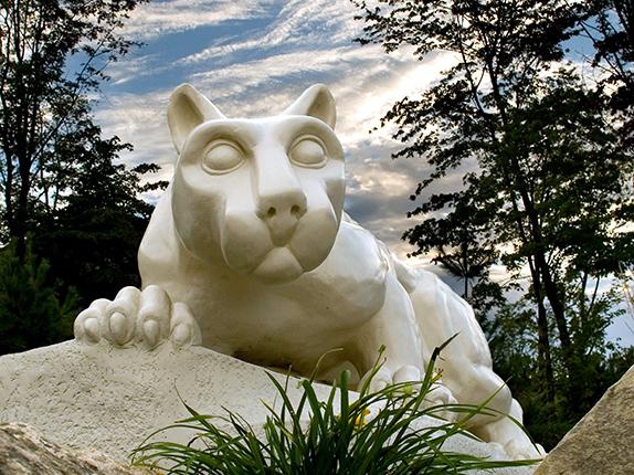 A photo of the Lion Shrine at Penn State Behrend.