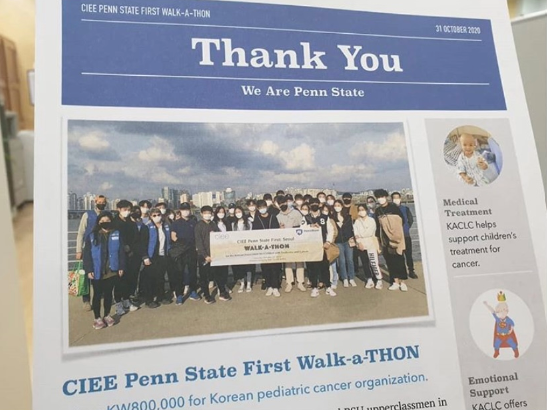 An image of a newsletter about Walk a THON