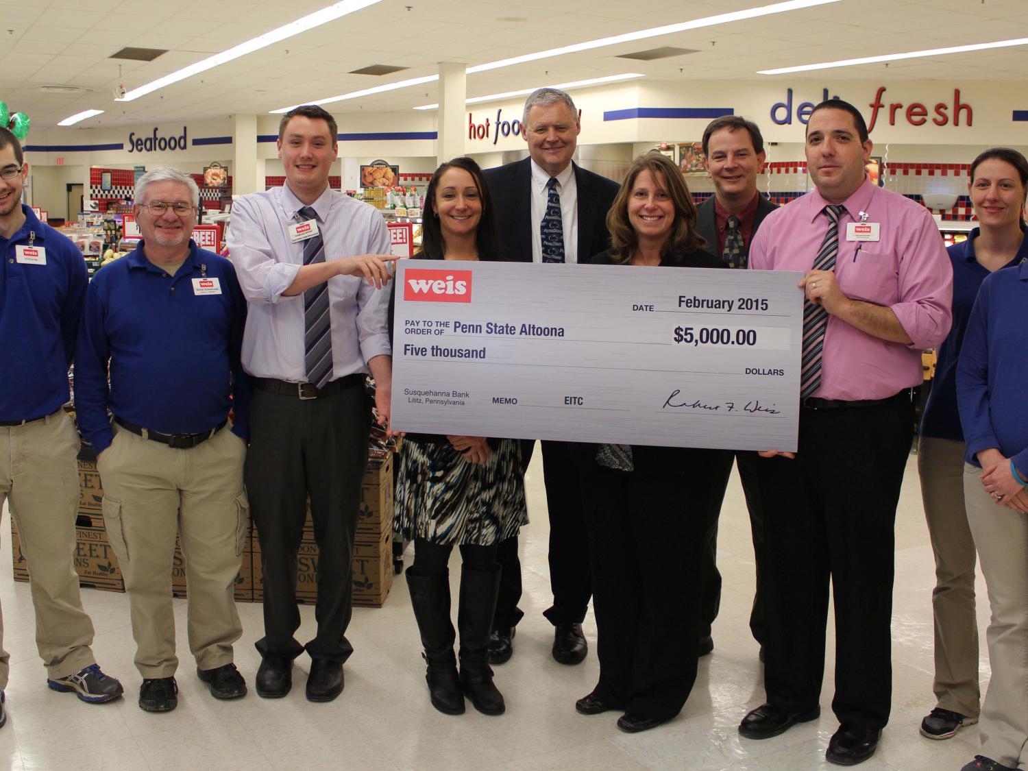 Weis Markets Designates Support for Penn State Altoona Enrichment Programs    