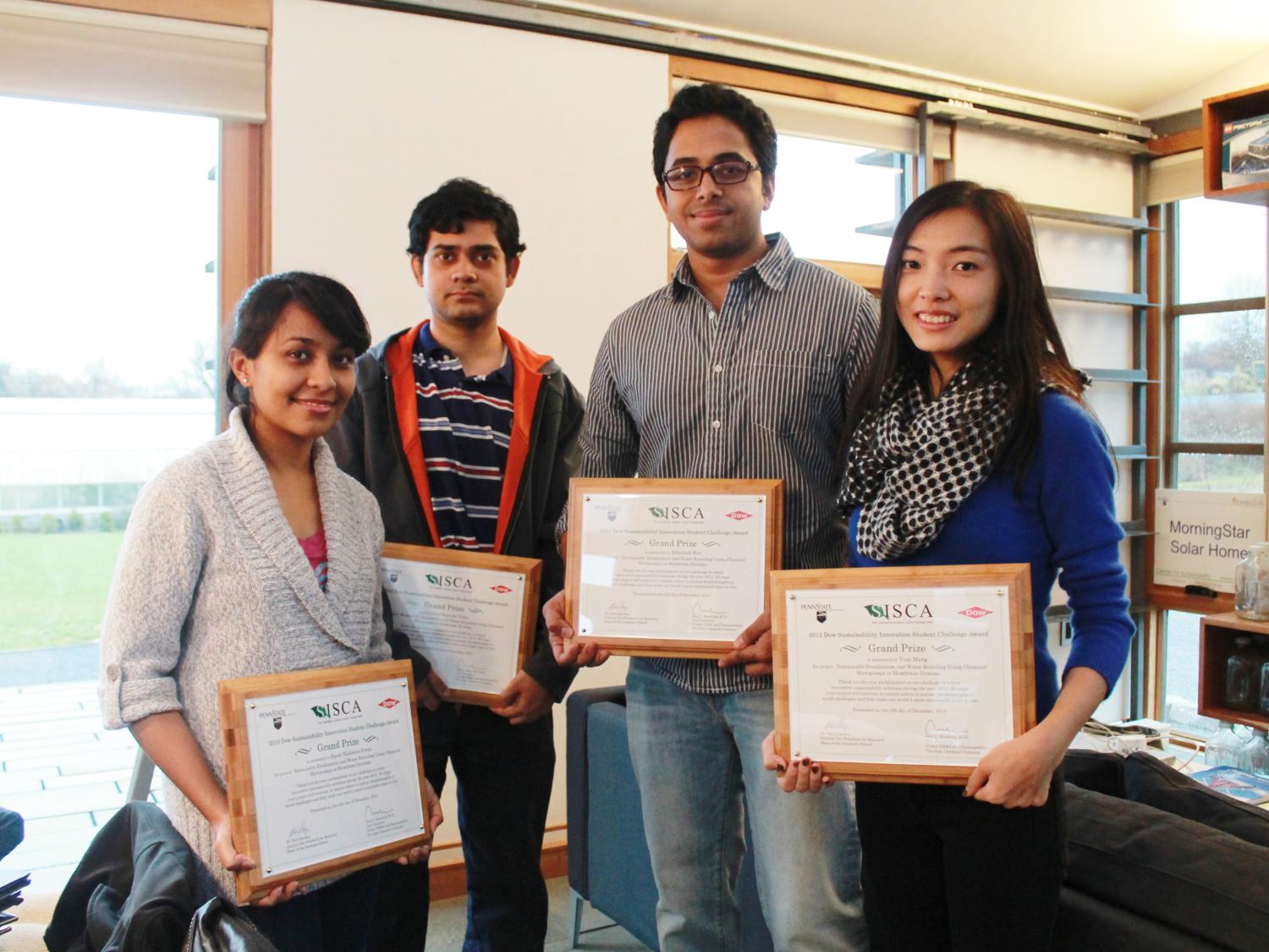 From left, are Hasin Feroz, Rajarshi Guha, Abhishek Kar and Yuxi Meng.