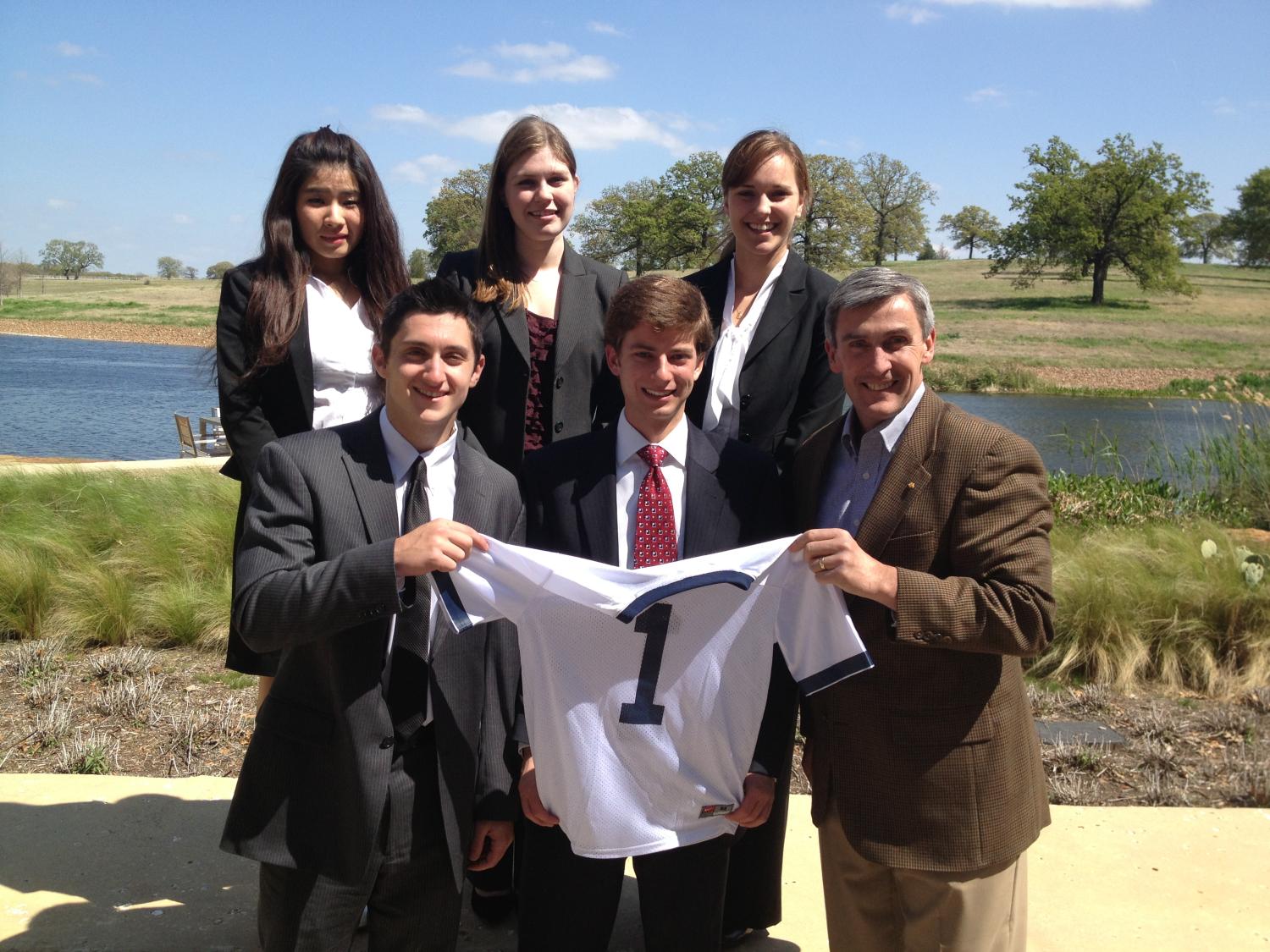 Penn State students with faculty adviser