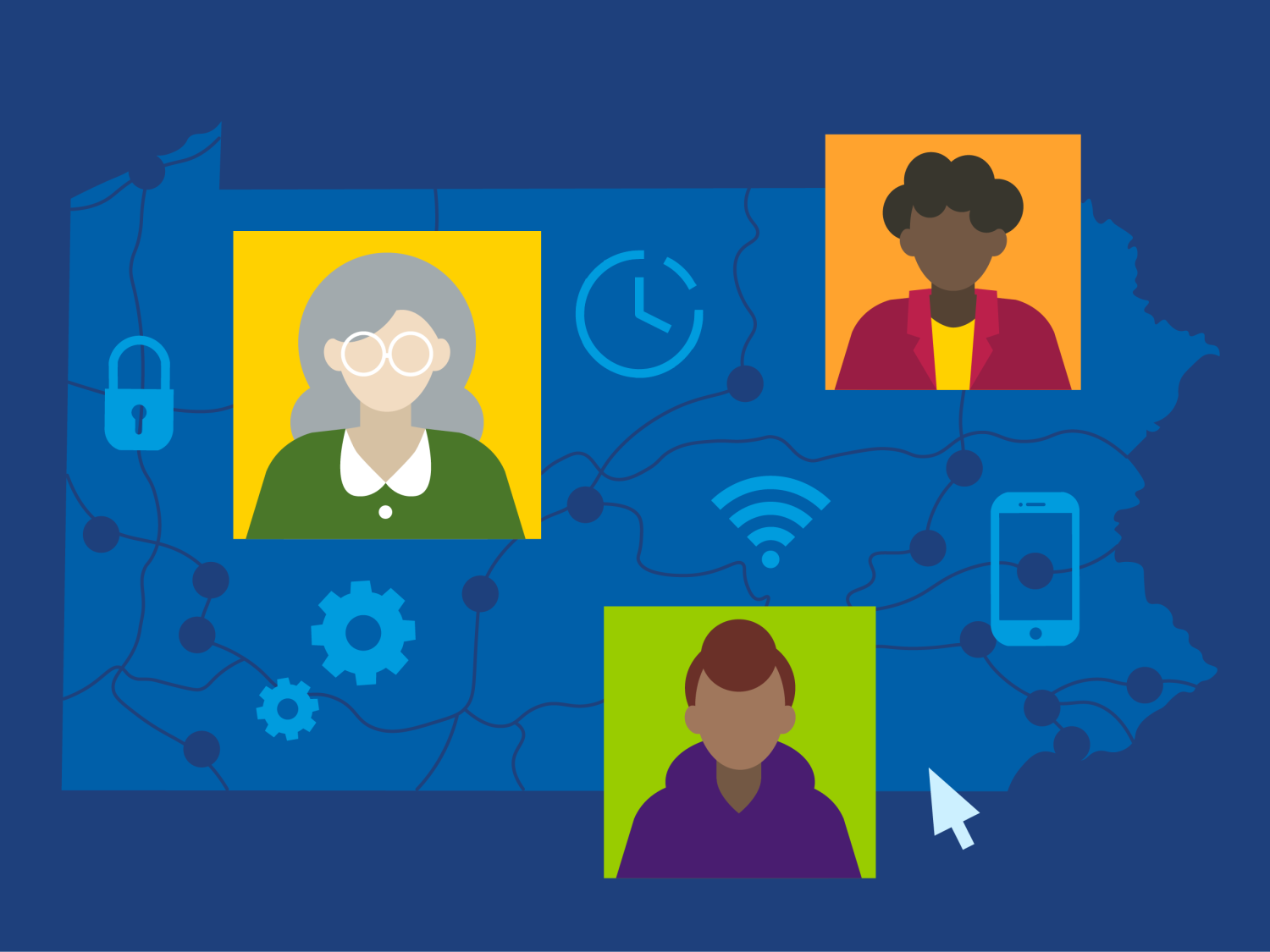 Penn State Information Technology graphic of people