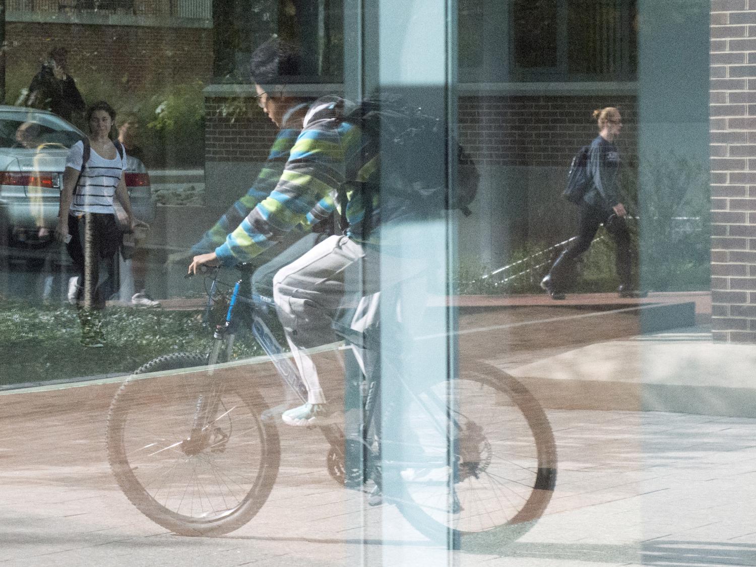 reflection of bicycle