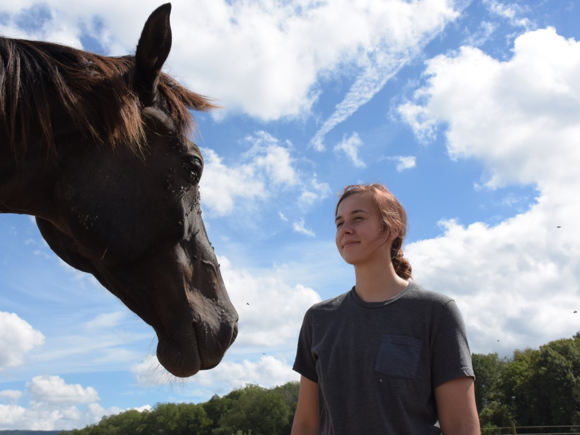 Pauline Oleinik and horse