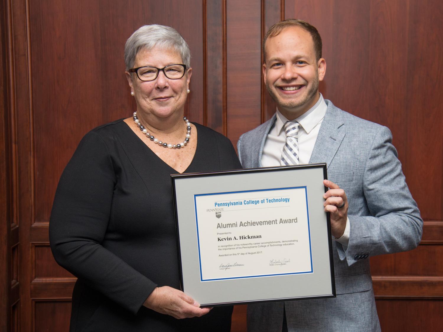 Kevin Hickman receives Penn College Alumni Achievement Award