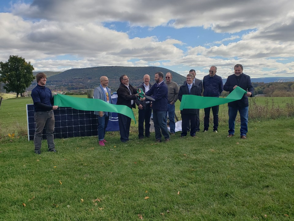 Ribbon cutting for 2 MW solar array on Orchard Road