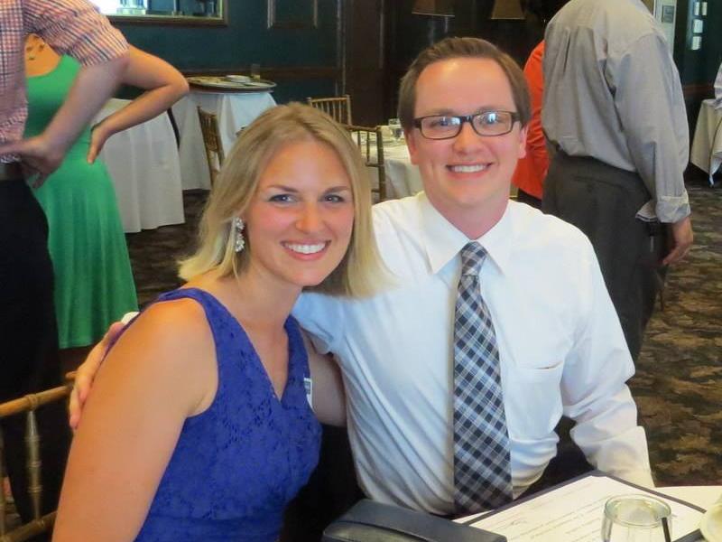 MBA student Bradley Zabish is pictured here at the Pittsburgh MBA graduation ceremony along with his sister Courtney Steele, who was his guest.