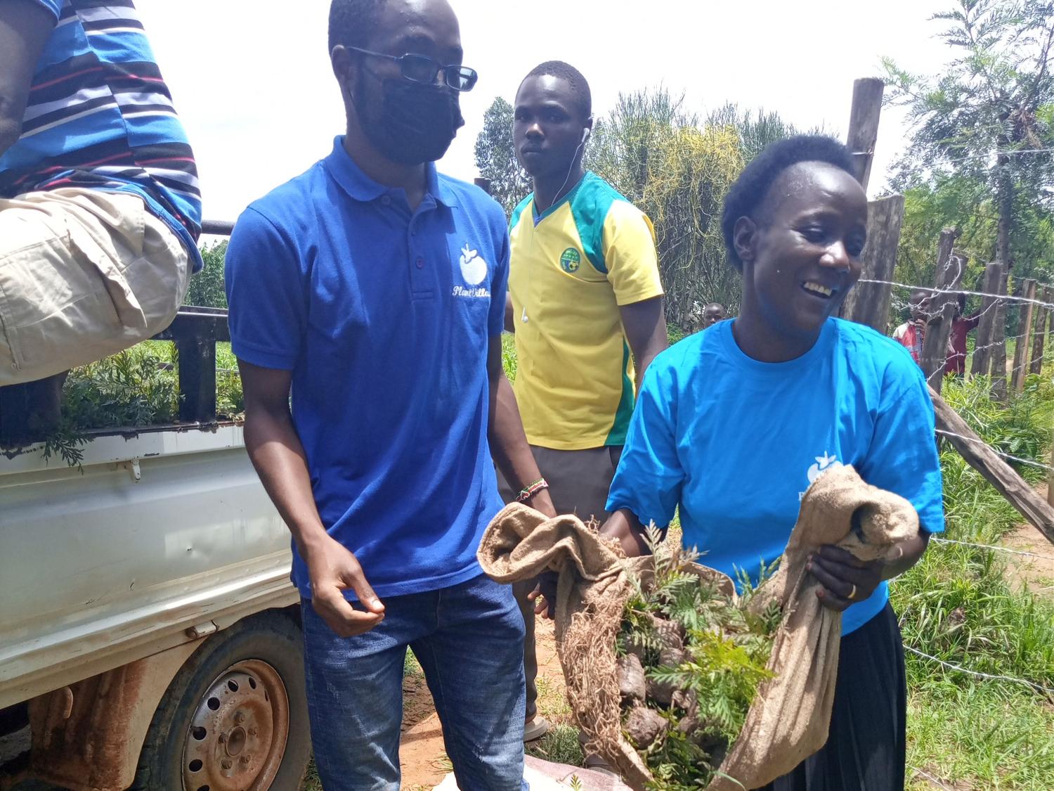 PlantVillage farmer receives trees