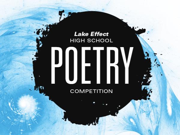 Poetry centered in black circle.