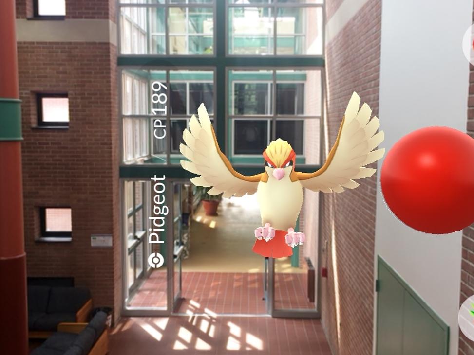 A screen shot from the Pokemon Go game at Penn State Behrend.
