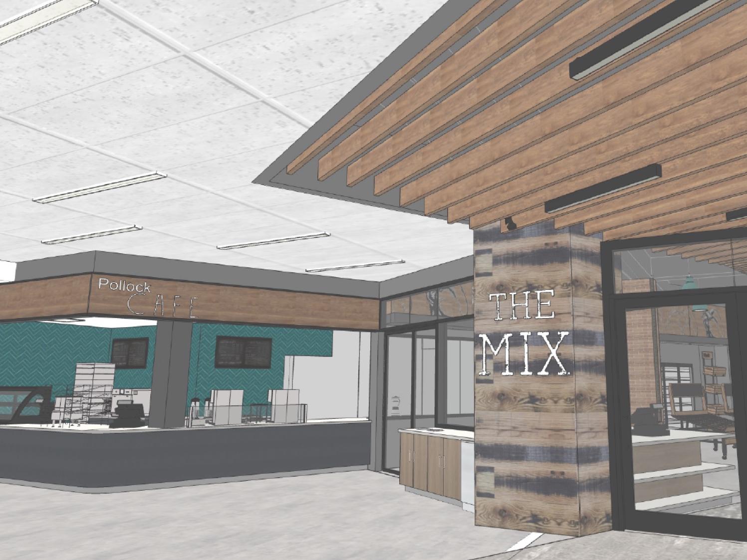 Artist's rendering of The Mix at Pollock Commons