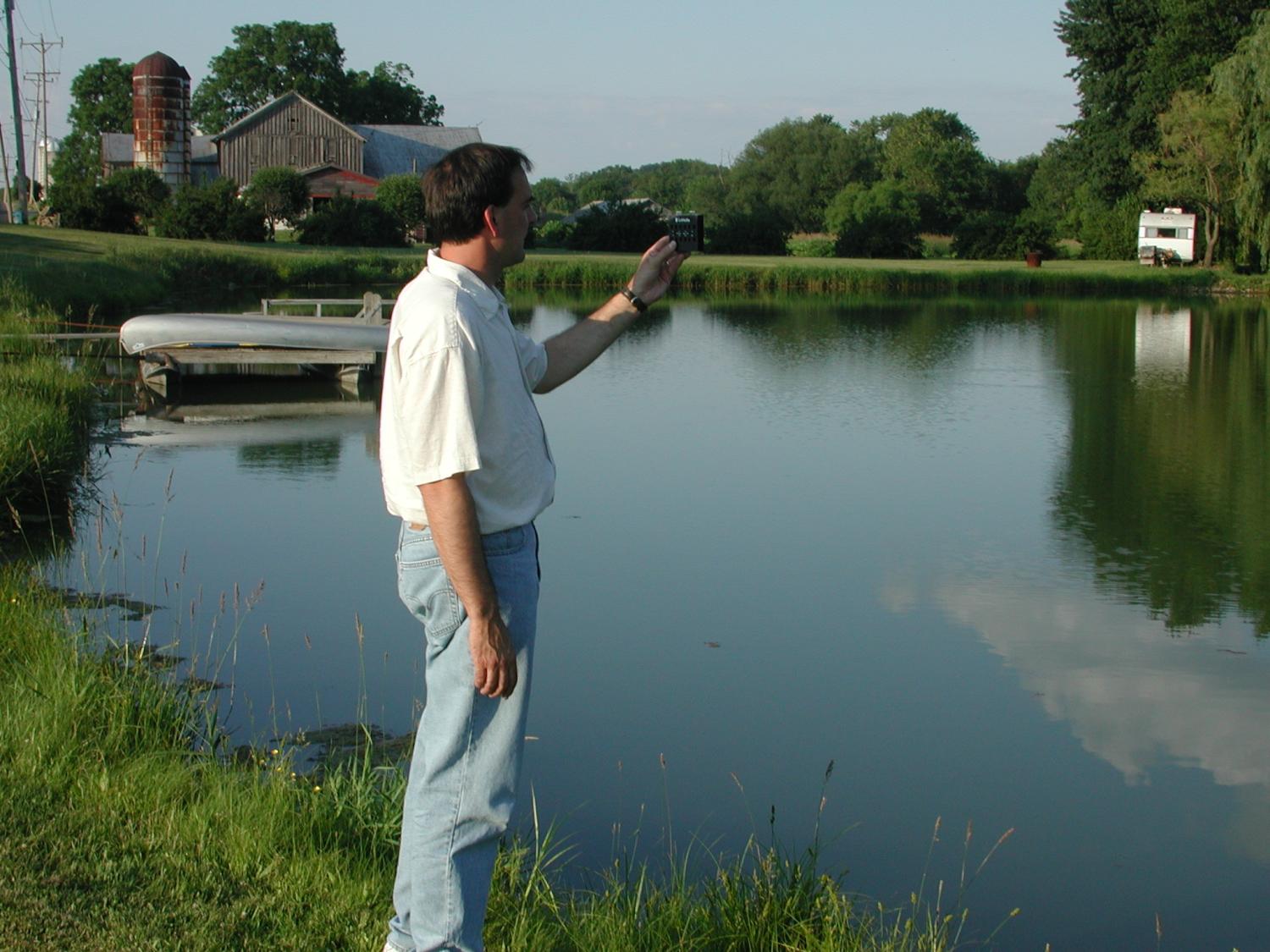 Inspecting a pond