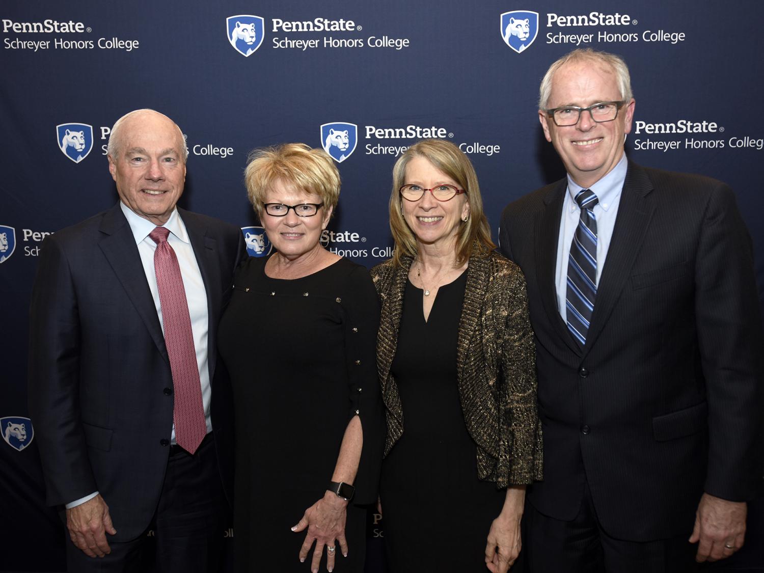 Bob and Sandy Poole Schreyer Honors College Dean Peggy Johnson Executive Vice President and Provost Nicholas Jones