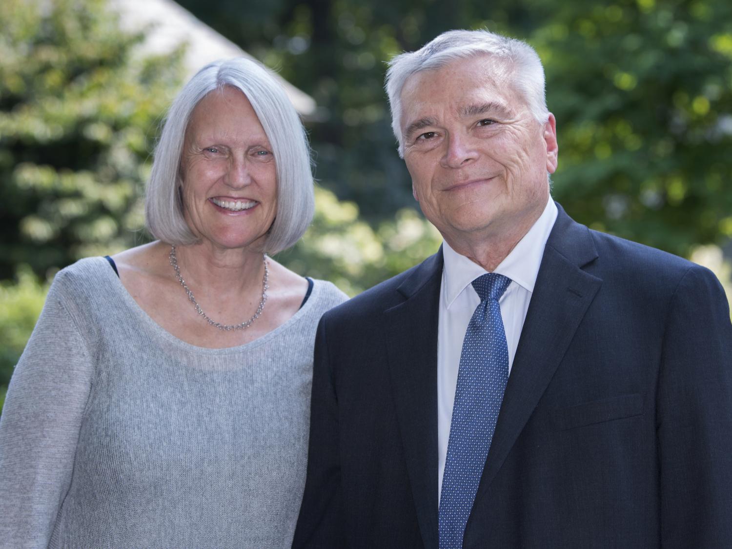 President Eric Barron and his wife Molly