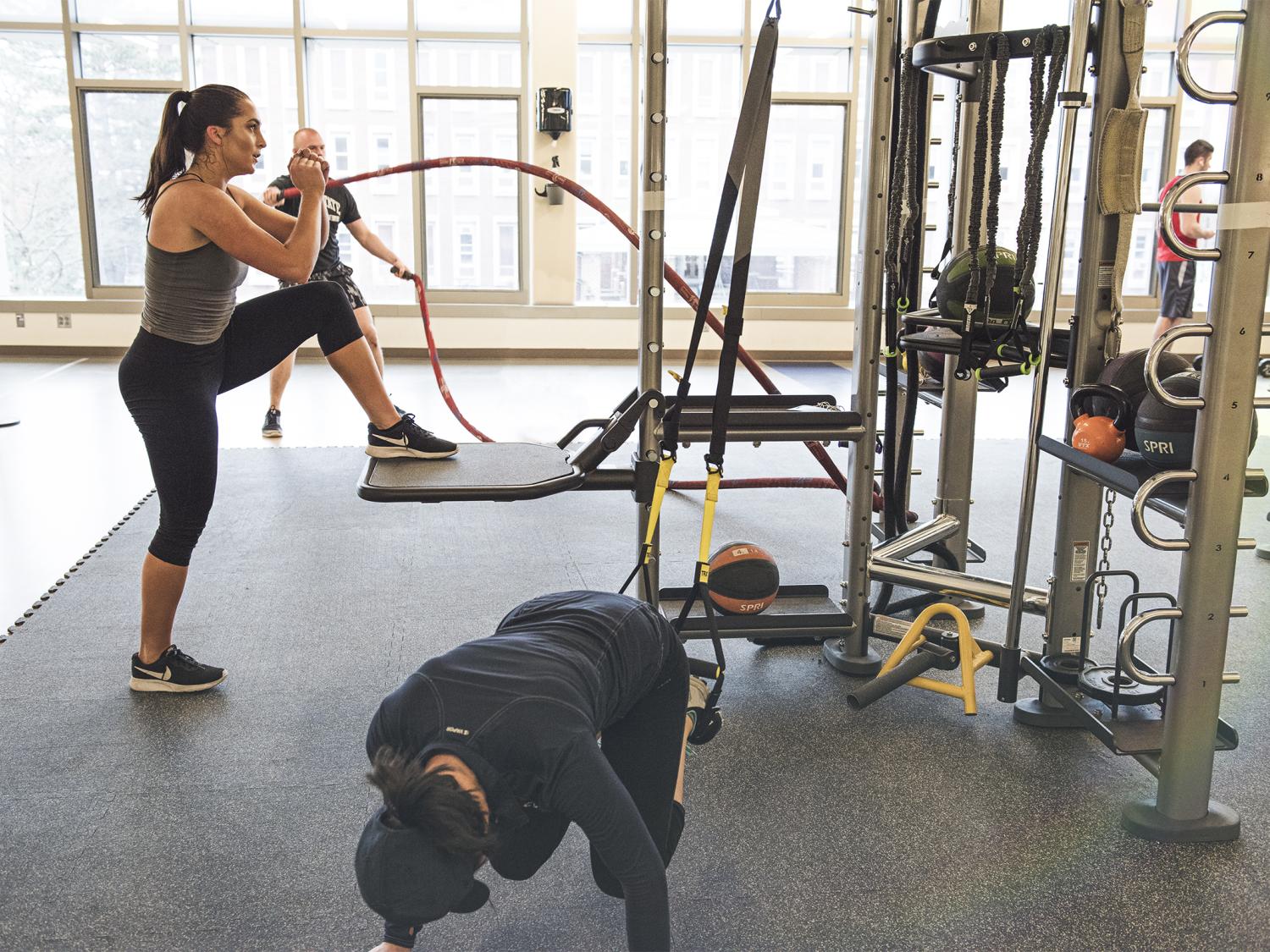 Student's using SYNRGY equipment at the IM Building.