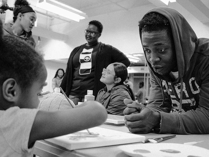 Ebonie Cunningham Stringer helps students and youth get to know each other.