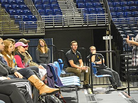 Cirque du Soleil crew talks with RPTM class