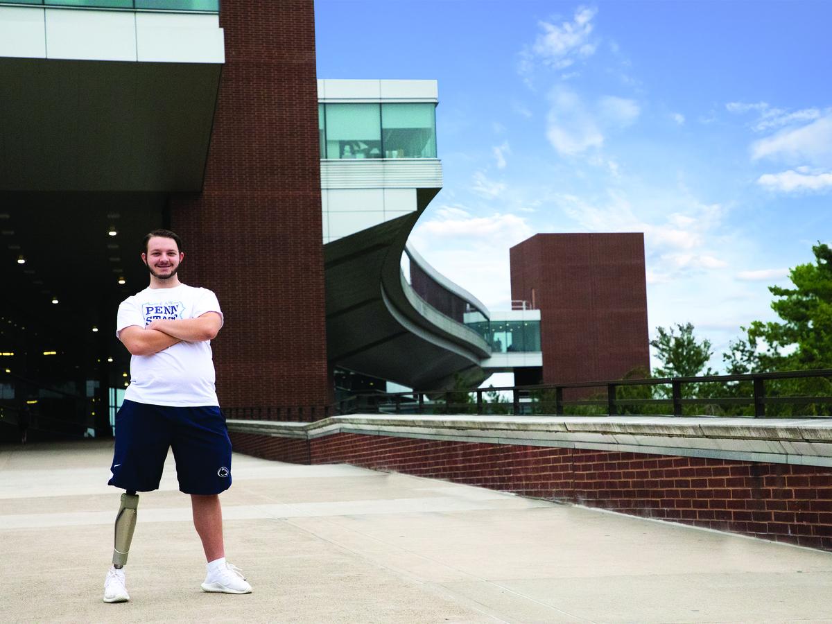 RJ Shirey on the bridge of Westgate Building