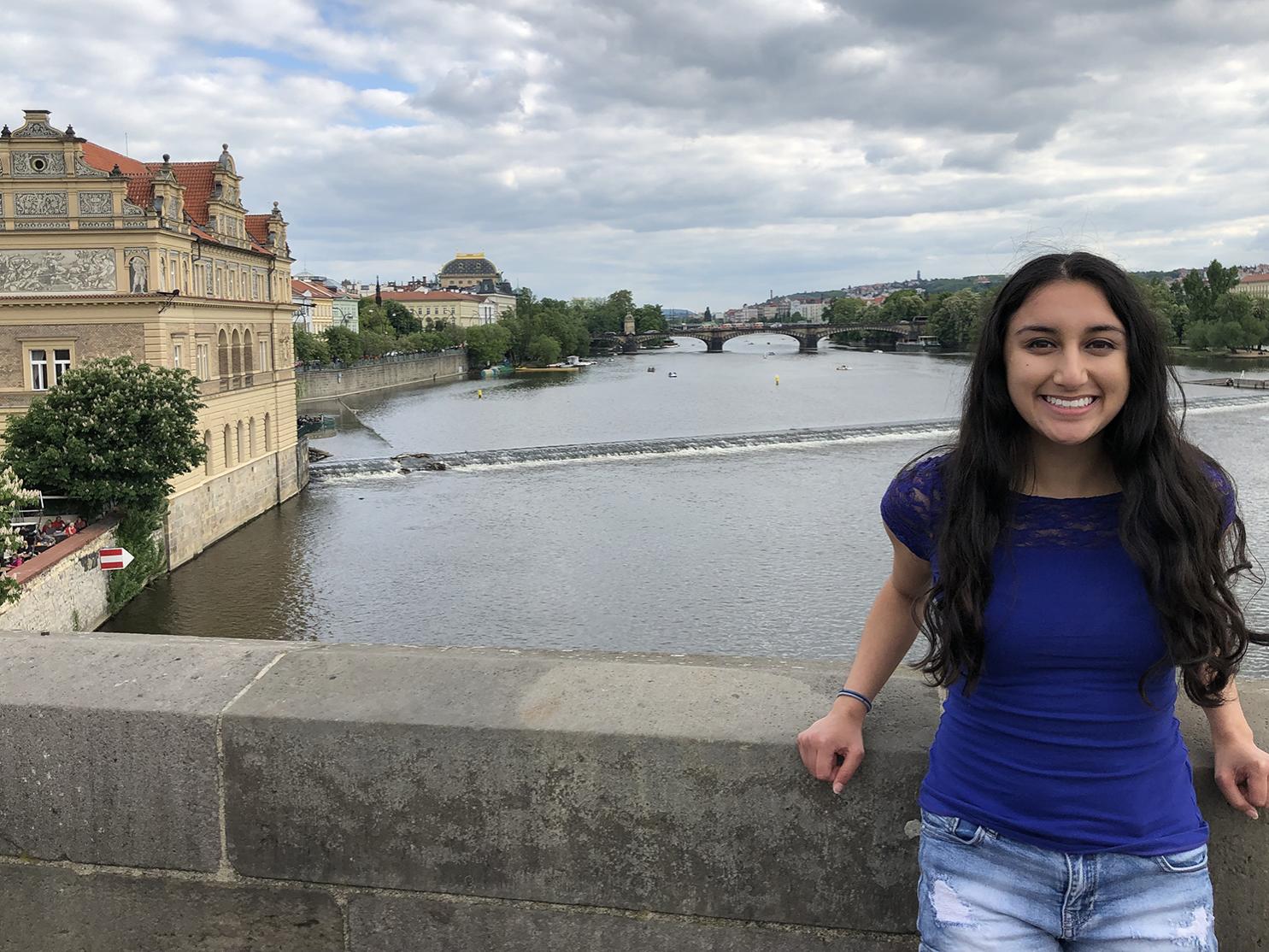 A picture of Rachel Hooker in Prague.