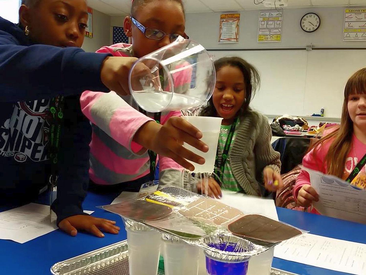 4-H club Rain to Drain experiment