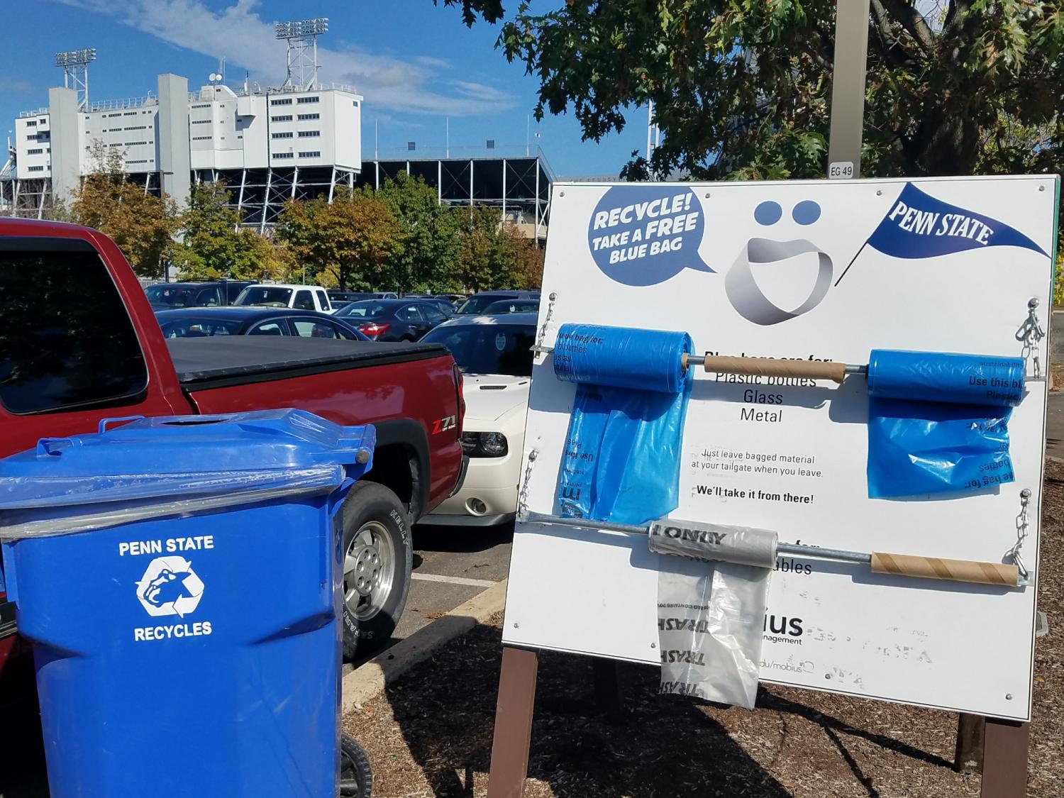Recycling A-Frame and Container