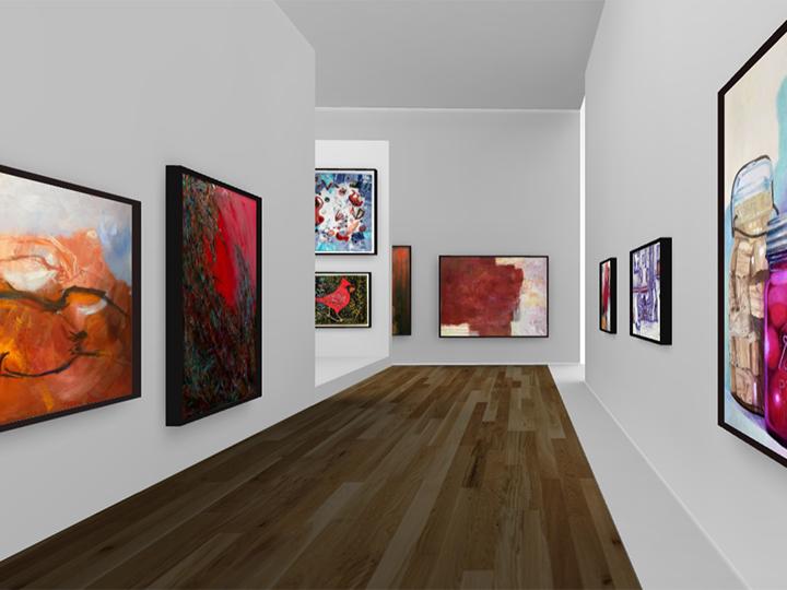 Pictured is the Red gallery "I Am Everyone" by Barbara Schulman