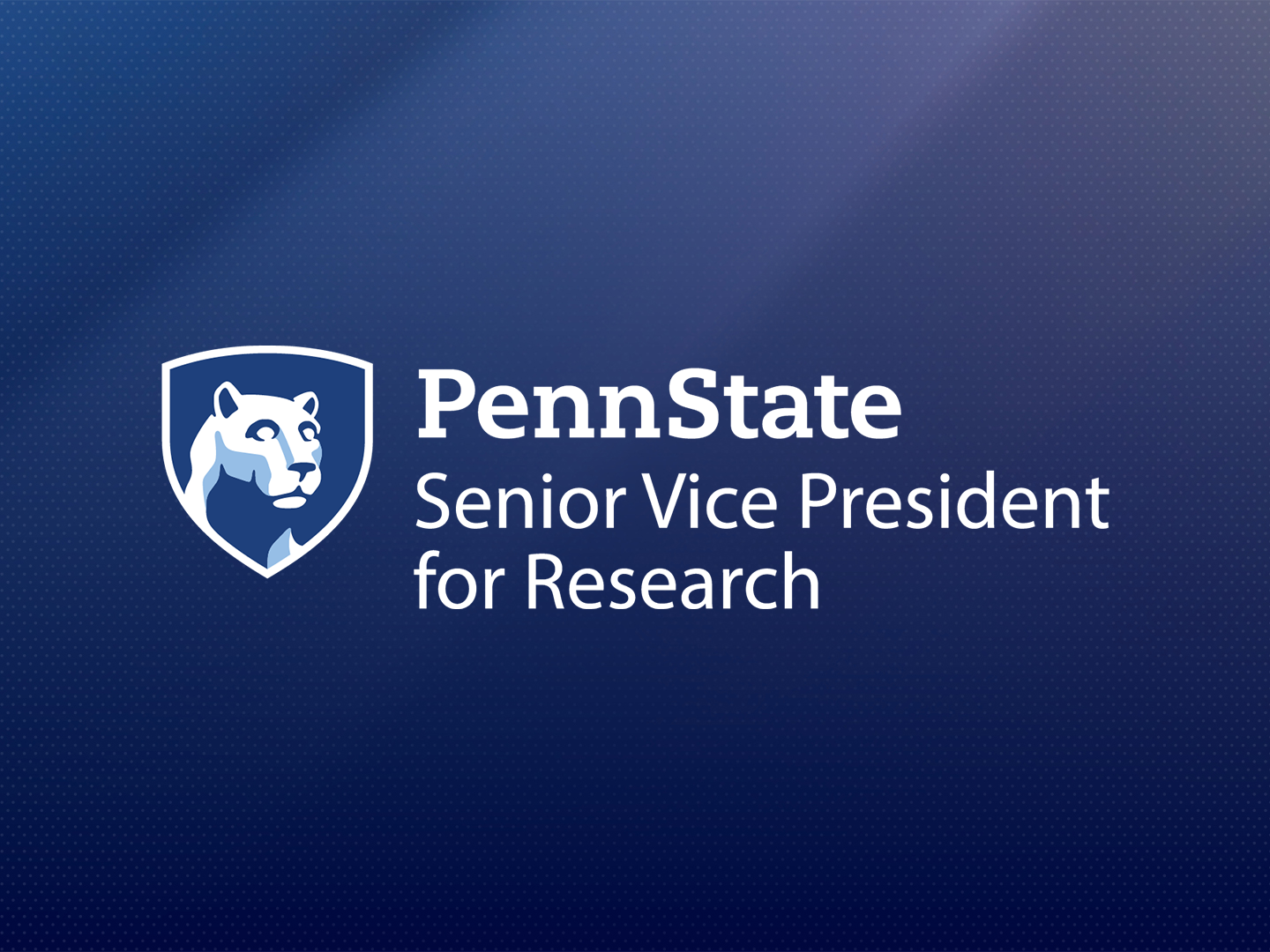 Penn State Senior Vice President for Research Logo