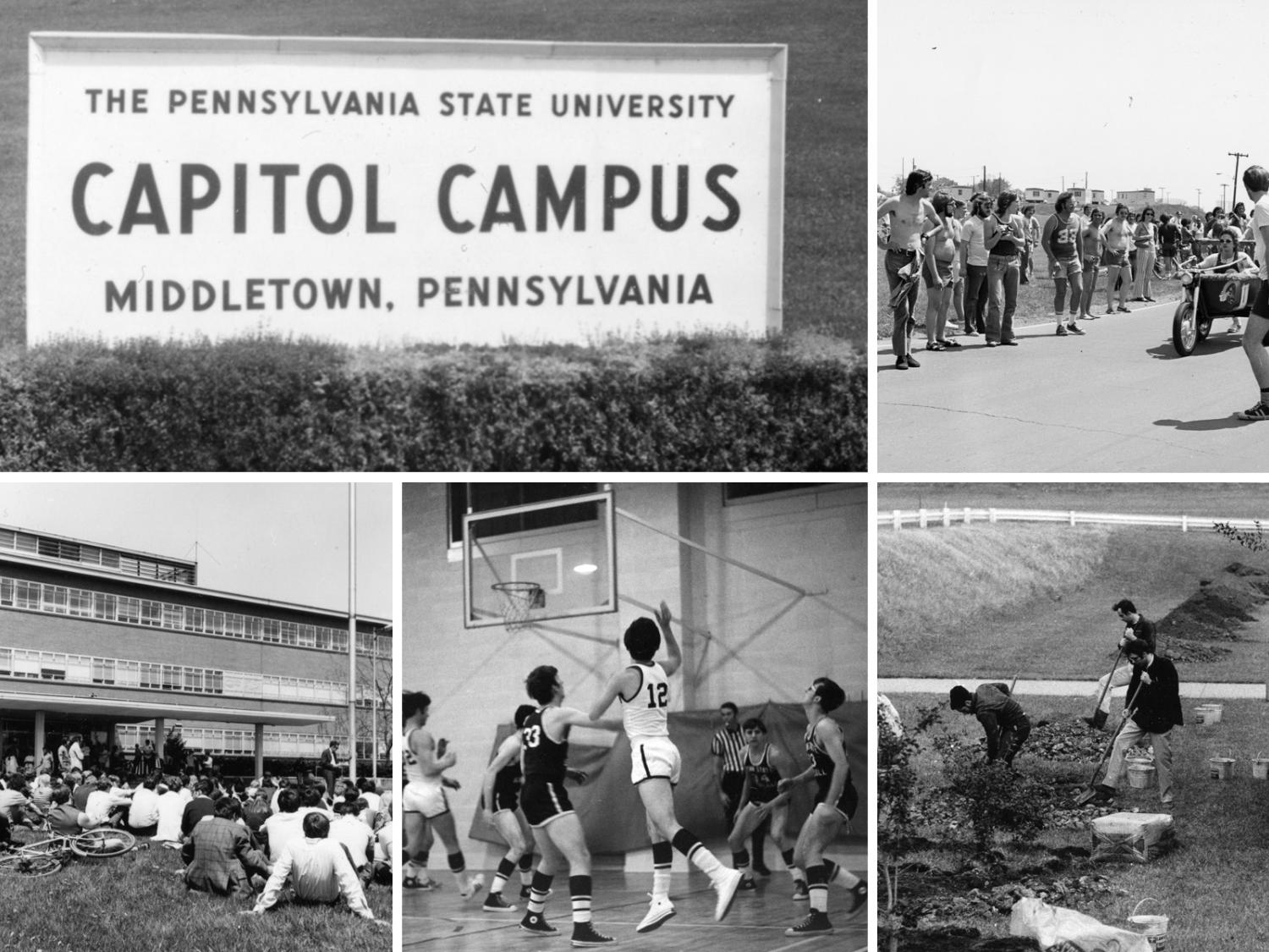collage of black and white photos