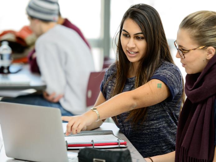 two students at computer