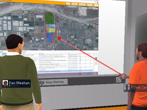 avatars interacting on screen 