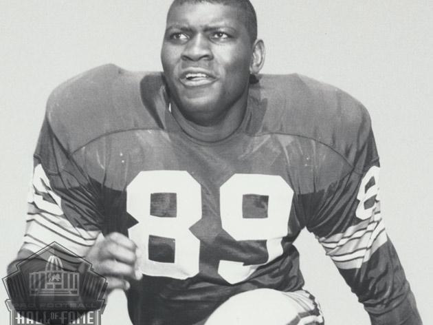 End Dave Robinson poses for a photo after he was drafted by the Green Bay Packers in 1963