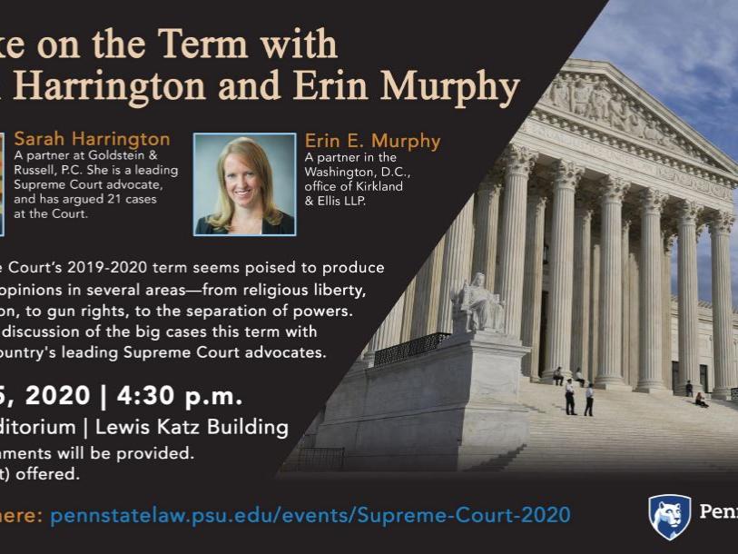 A Take on the Term with Sarah Harrington and Erin Murphy | Penn State Law