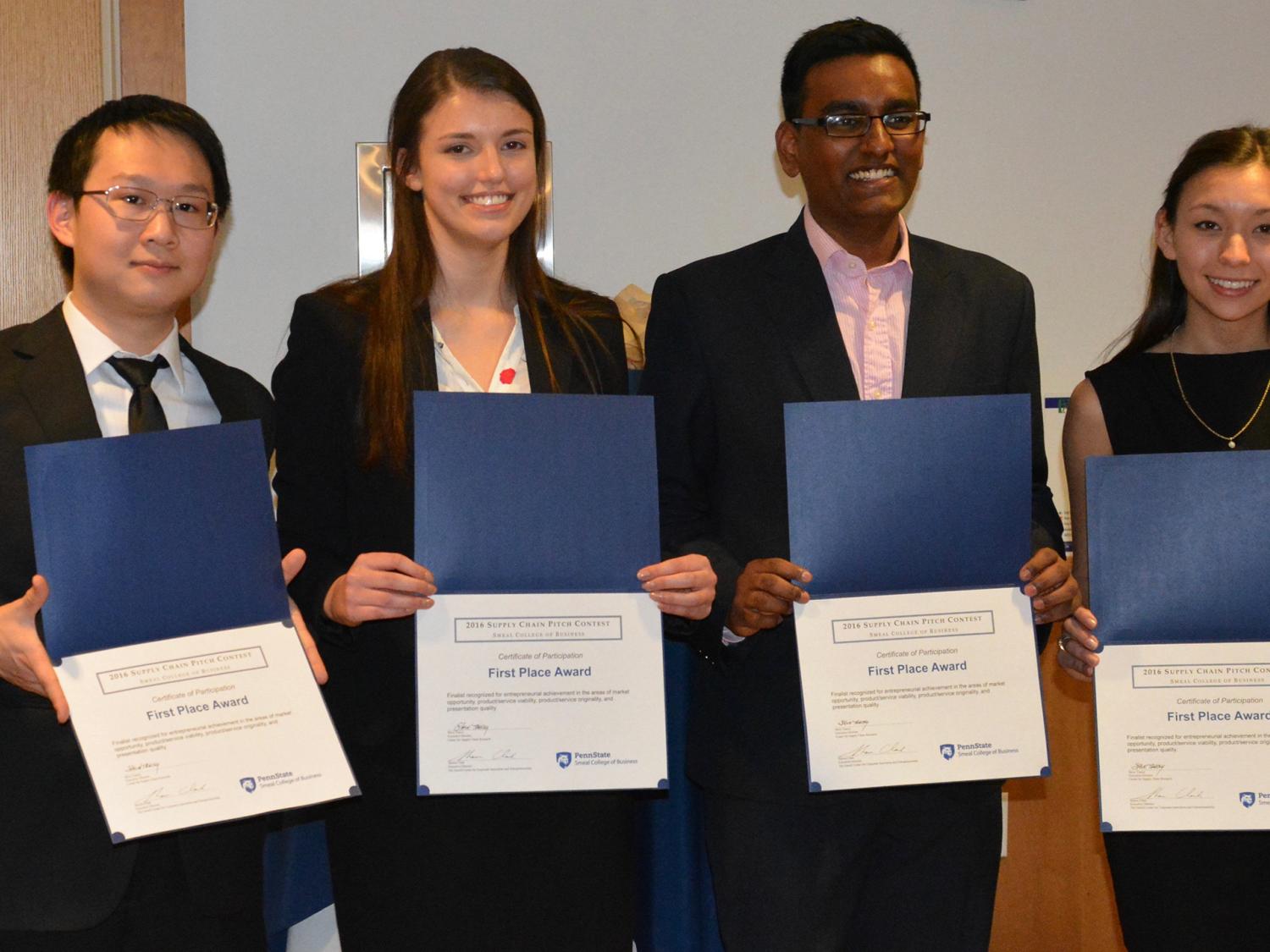 Supply Chain Entrepreneurship Pitch Contest winners