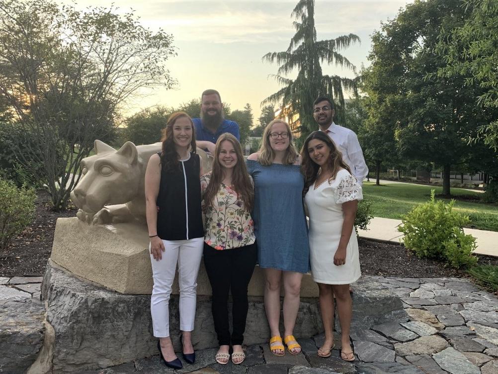 SGA officers at lion shrine