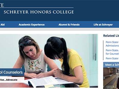 Schreyer Honors College new counselors website launched 2015