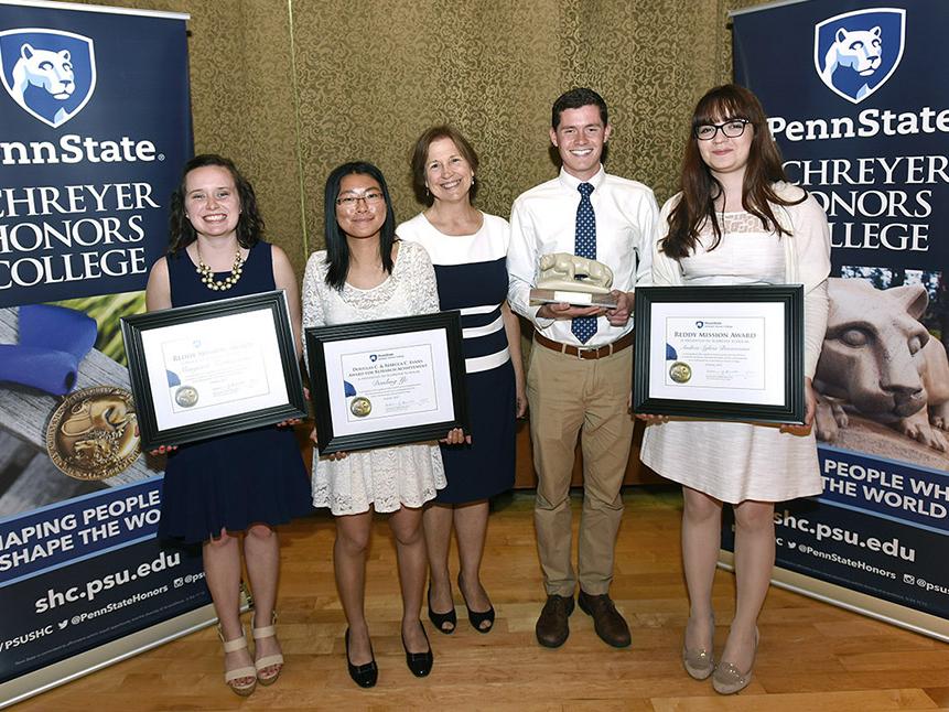 Schreyer Honors College senior award winners 2017
