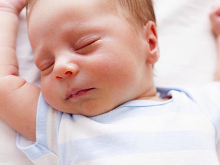 A baby sleeping