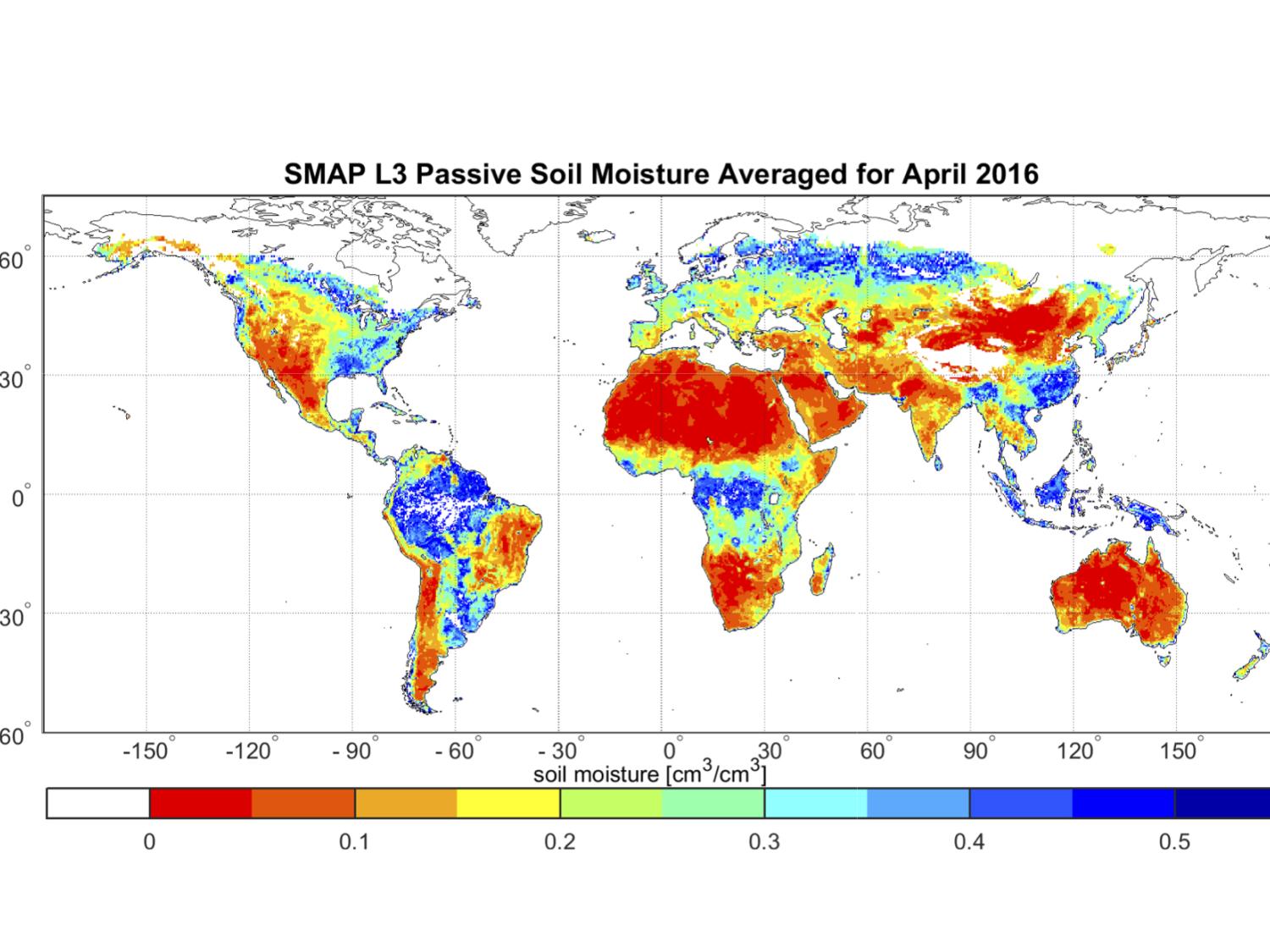 U.S. mapping of water moisture over time.