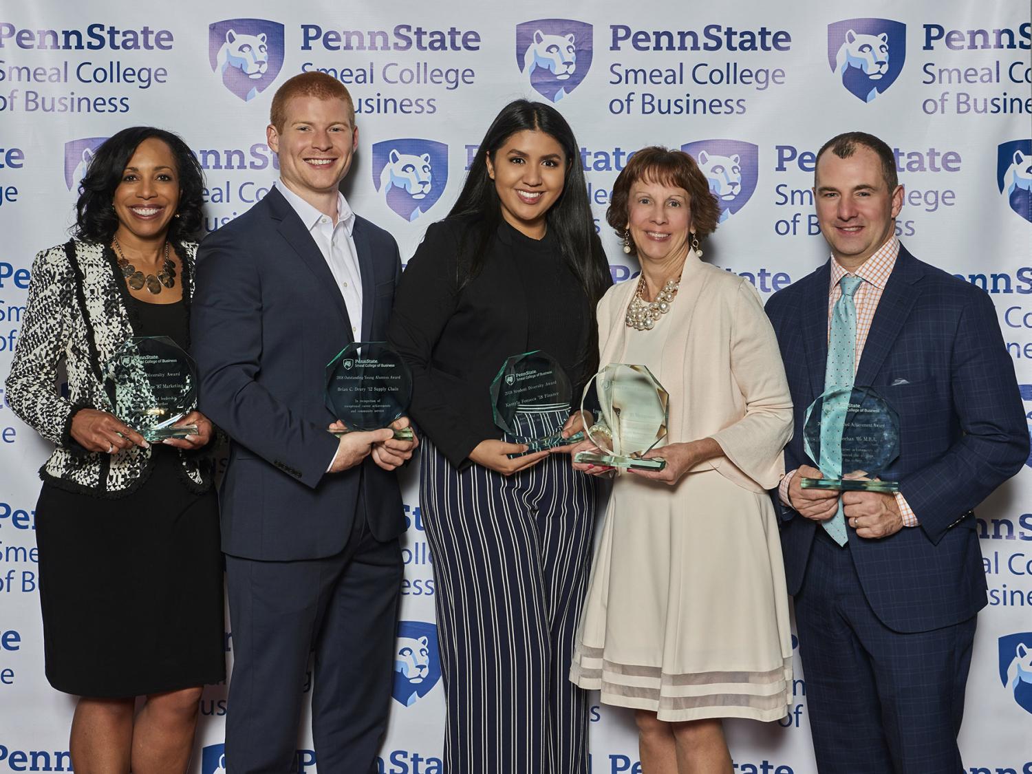 A picture of Smeal's spring 2018 ASB award winners