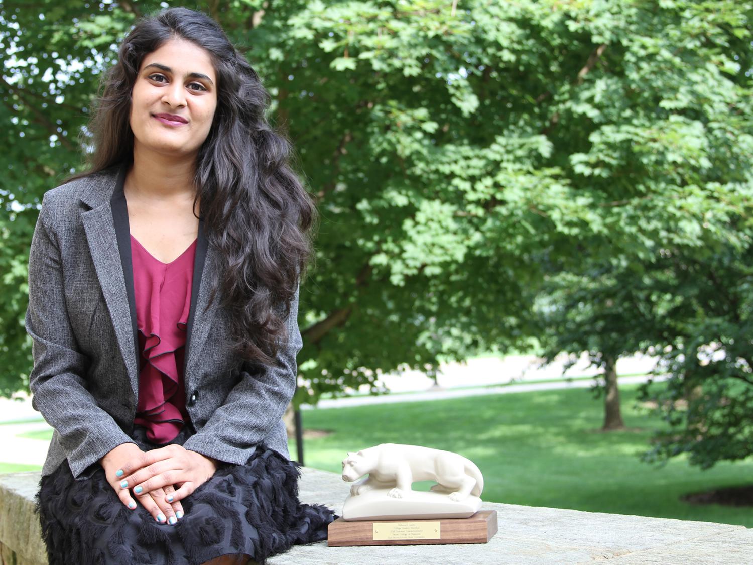 Photo of Smeal's summer 2018 student marshal Jahanavi Gupta.