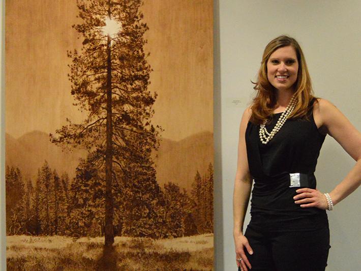 Elisabeth Samanas at Meet The Artist Reception