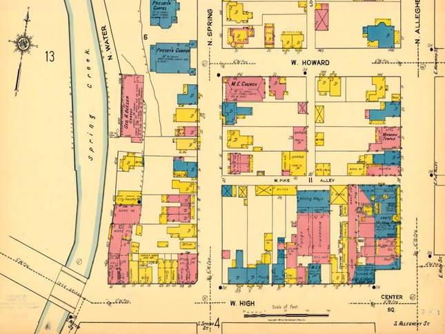 Sanborn Map Bellefonte 1911