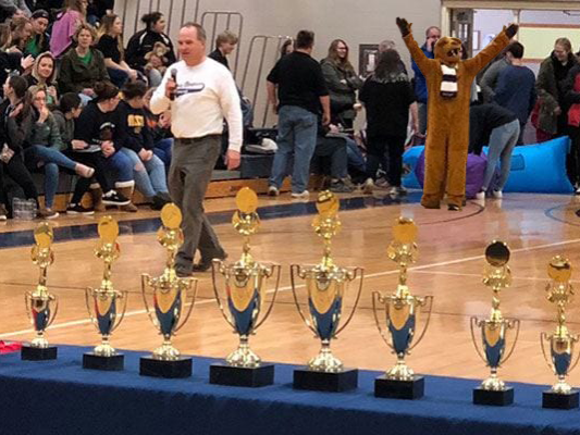 Awards ceremony in the gymnasium